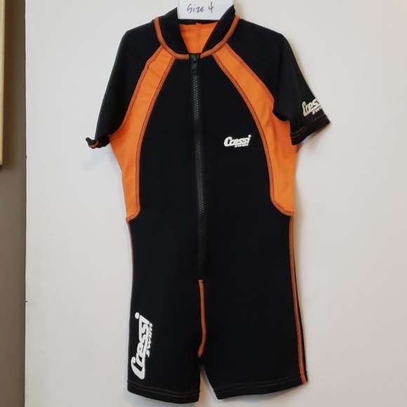 Cressi swim neoprene wetset kids blk orange - Picture 2 of 8